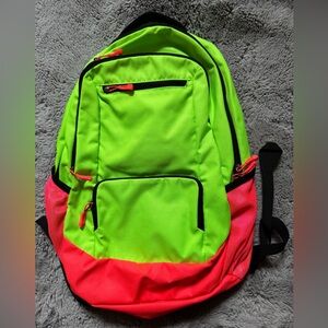 Under Armour Heatgear Back to School Neon Green Pink Backpack